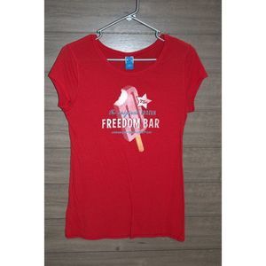Target Red Freedom Bar Ice Cream Tee Size Large